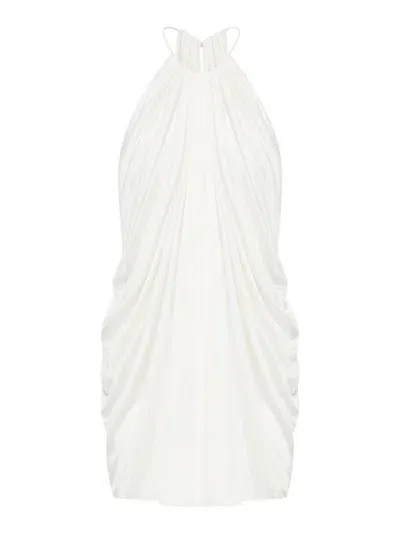 Tom Ford Light Lustrous Jersey Halterneck Cocktail Dress In White