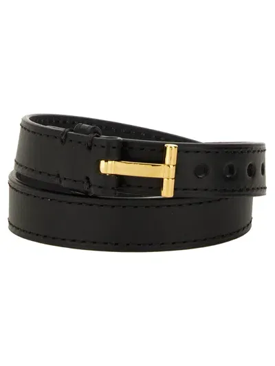 Tom Ford Logo Bracelet In Black