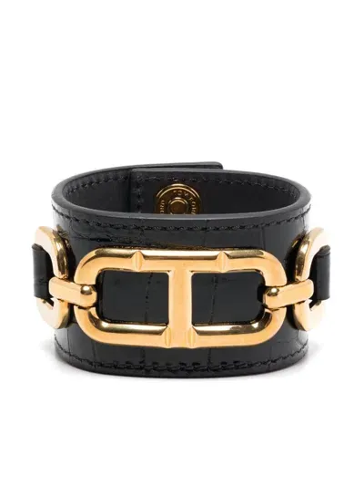 Tom Ford Logo-plaque Bracelet In N Black