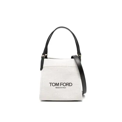 Tom Ford Medium Amalfi Tote Bag In Cream