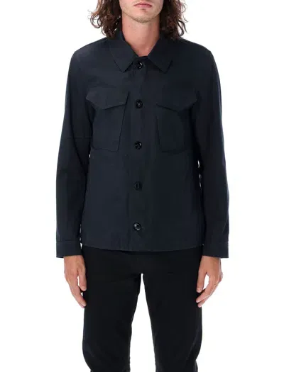 Tom Ford Compact Cotton Military Field Jacket In Black