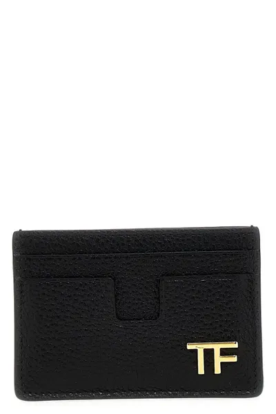 Tom Ford Men Logo Card Holder In Black