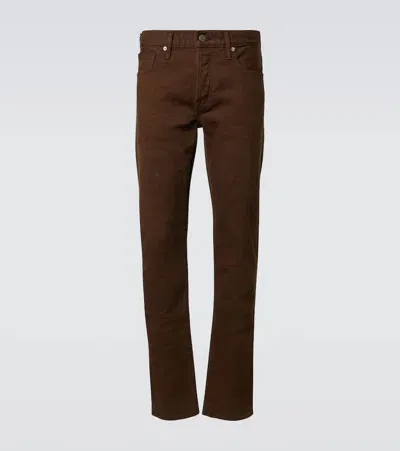 Tom Ford Mid-rise Slim Jeans In Brown