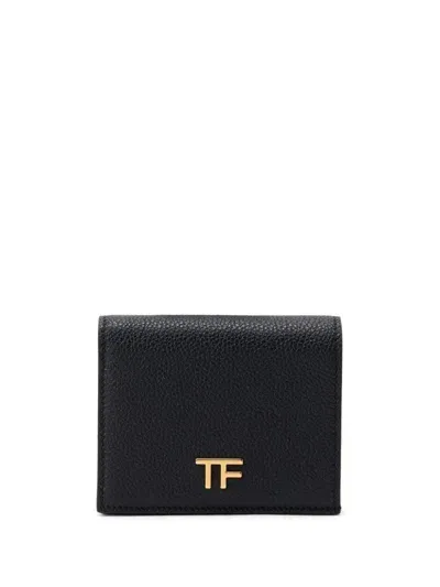 Tom Ford Mini Wallet With Logo Plaque In Black