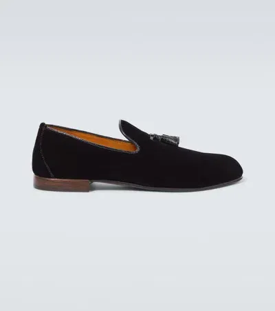 Tom Ford Nicolas Tassel-detail Velvet Loafers In Black