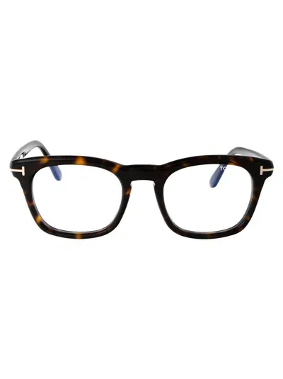 Tom Ford Ft5870-b Dark Havana Glasses In 052 Avana Scura