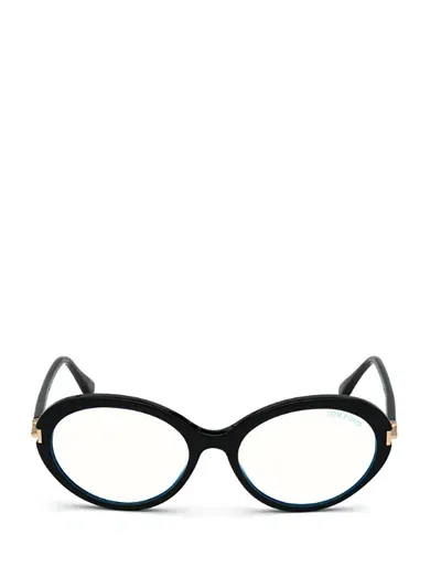 Tom Ford Oval Frame Glasses In 001