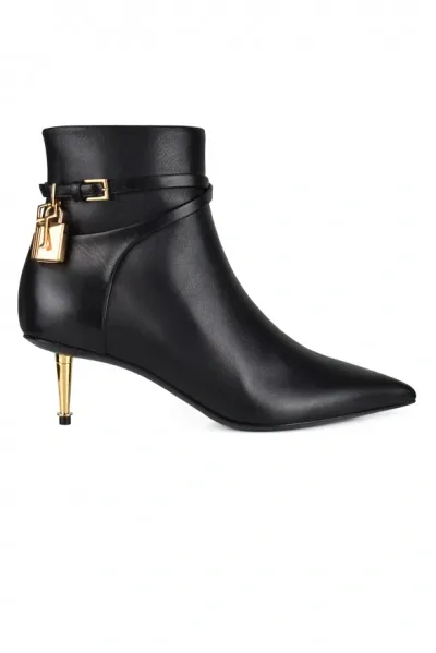 Tom Ford Padlock Boots In Black