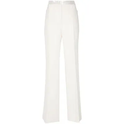 Tom Ford Pleat-detail Straight-leg Trousers In White