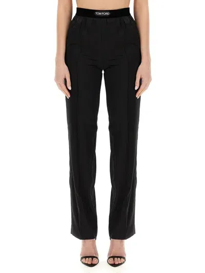 Tom Ford Pants With Logo In Black