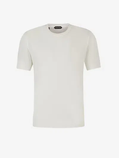 Tom Ford Plain Knit T-shirt In White