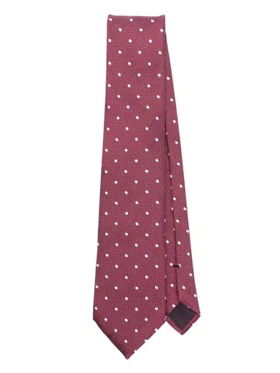 Tom Ford Polka Dot Tie In Pink