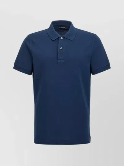 Tom Ford Tennis Polo Shirt In Blue