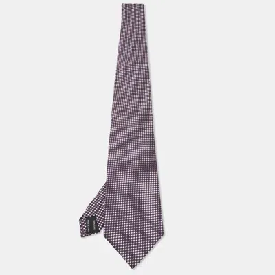 Pre-owned Tom Ford Purple Patterned Silk Traditional Tie