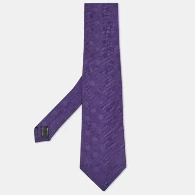 Pre-owned Tom Ford Purple Silk Jacquard Traditional Tie