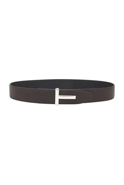 Tom Ford Reversible T Belt 40mm In Brown & Black