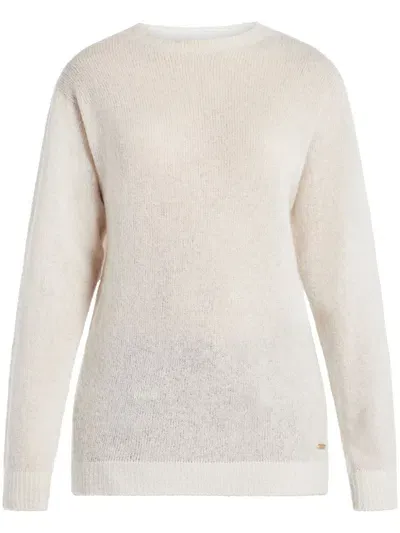 Tom Ford Round Neck Jumper In Blanco