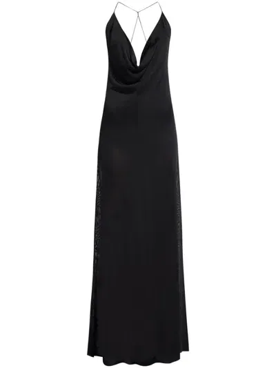 Tom Ford Semi-sheer Long Dress In Schwarz