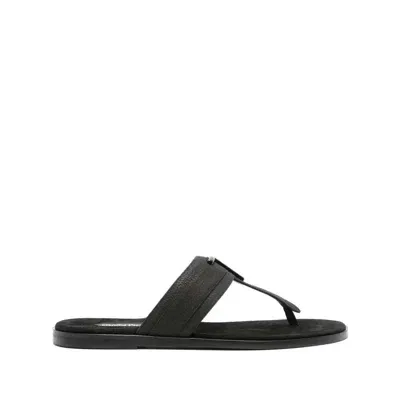 Tom Ford Brighton Leather Slides In Black