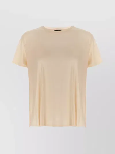 Tom Ford Silk T-shirt In Cream