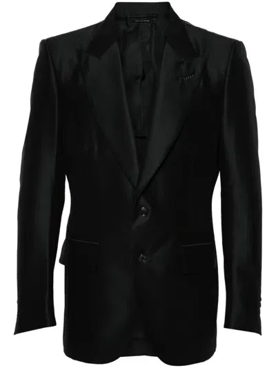 Tom Ford Single-breasted Blazer In Black