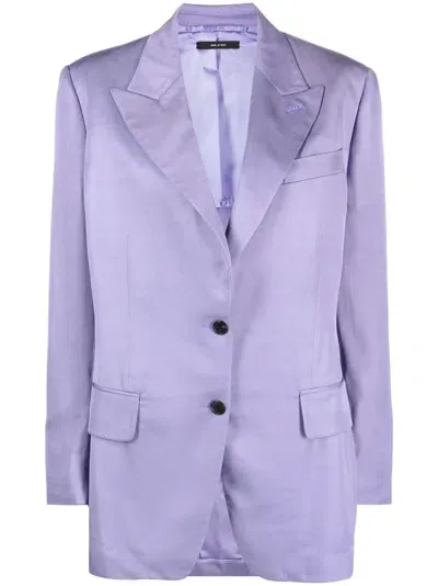 Tom Ford Single-breasted Blazer In Violett