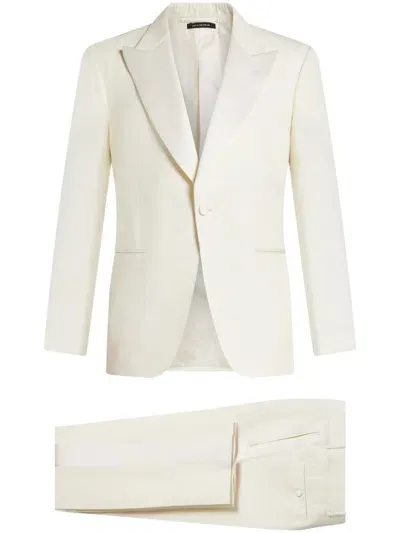 Tom Ford Single-breasted Blazer In White