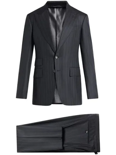 Tom Ford Single-breasted Suit In Grey