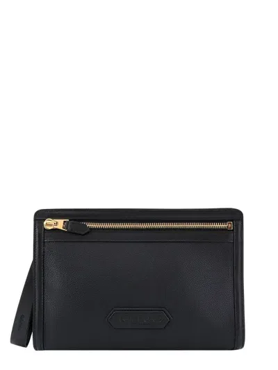 Tom Ford Soft Leahter Pouch In Black