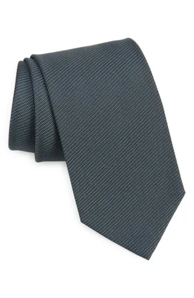 Tom Ford Solid Diagonal Weave Mulberry Silk Tie In Avian Blue