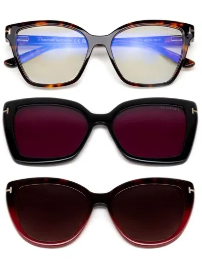 Tom Ford Square-frame Glasses In Red