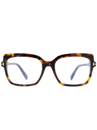 Tom Ford Square-frame Glasses In Brown