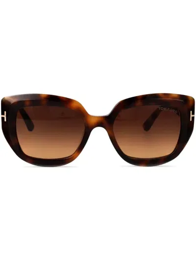 Tom Ford Square-frame Sunglasses In 褐色