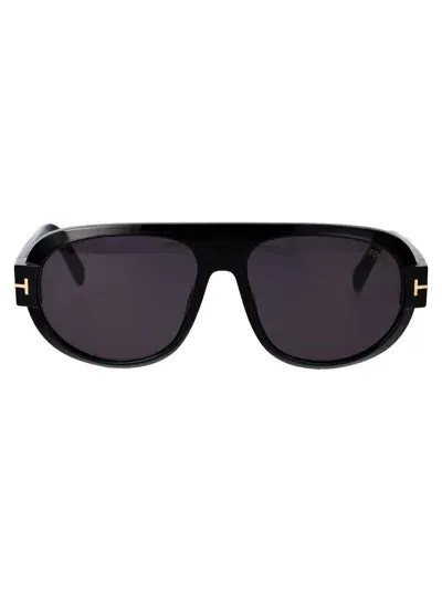 Tom Ford Sunglasses In 01a Nero Lucido / Fumo