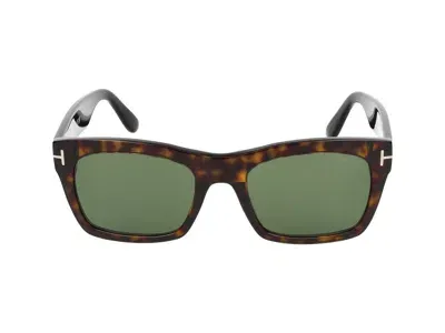 Tom Ford Sunglasses In Dark Havana/green