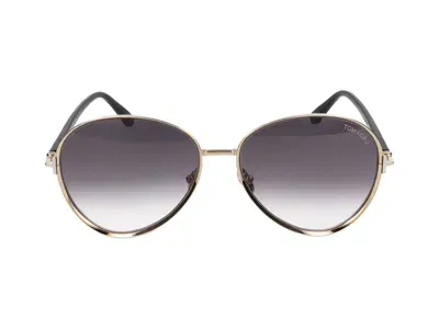 Tom Ford Sunglasses In Polished Rosé Gold/smoke Grad