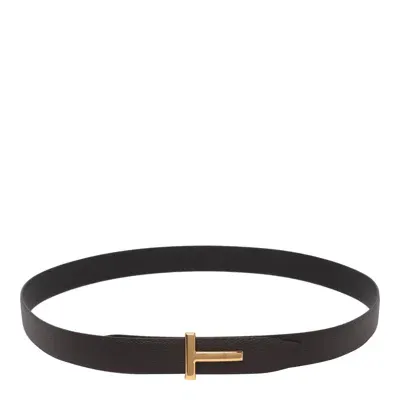 Tom Ford T Icon Reversible Belt In Brown