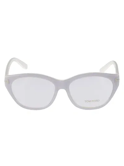 Tom Ford T-plaque Clear Glasses In 020