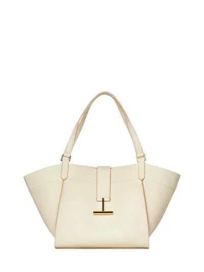 Tom Ford Tara Medium Tote In Beige