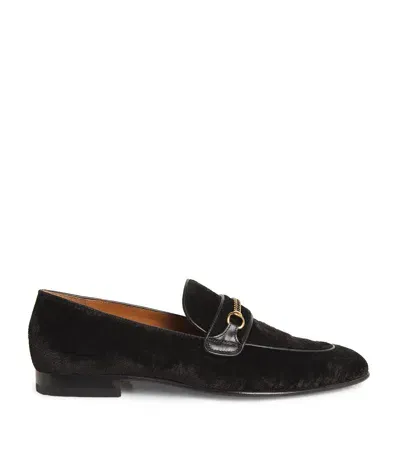 Tom Ford Velvet Liam Chain-detail Loafers In Black