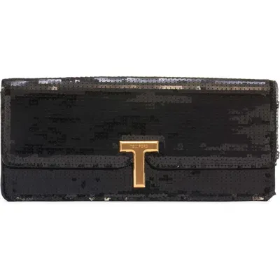 Tom Ford Wallis Calfskin Clutch In 1n001 Black