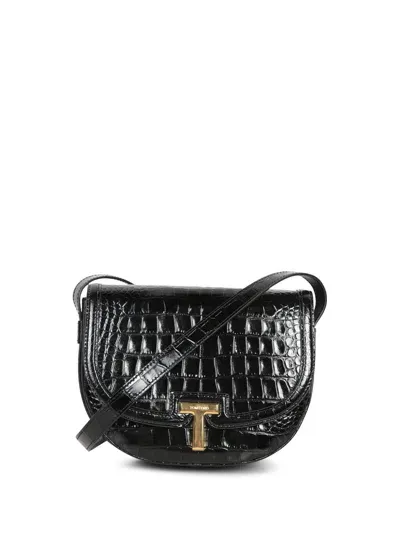 Tom Ford Wallis Crocodile Crossbody Black Bag