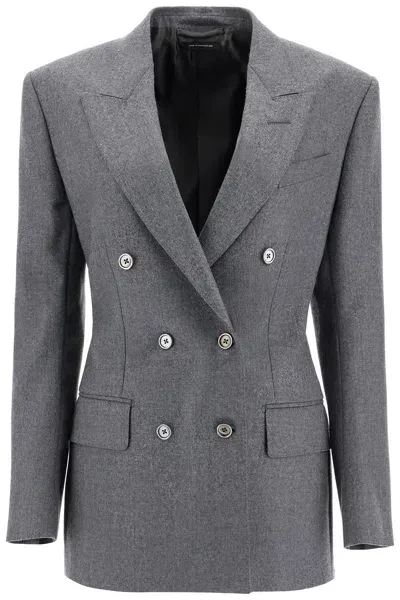 Tom Ford Compact Wool Blazer In Multicolor