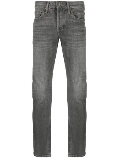 Tom Ford Washed Slim-fit Jeans In Grey