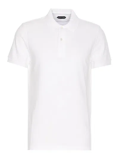 Tom Ford White Polo In Blanco