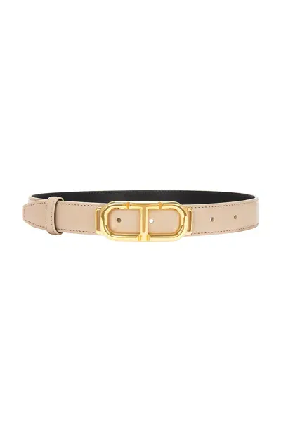 Tom Ford Whitney 25mm Palmellato Belt In Light Beige