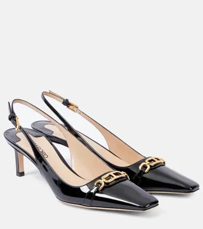 Tom Ford Whitney 55 Patent Leather Slingback Pumps In Black