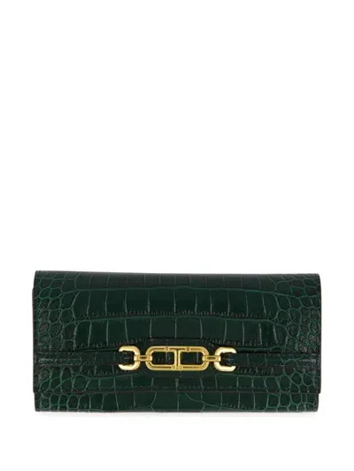 Tom Ford Whitney Continental Wallet In Green