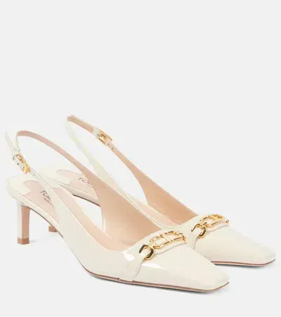 Tom Ford Slingback-pumps Whitney Aus Lackleder In Neutrals