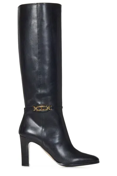 Tom Ford Whitney Square Toe Boots In Black